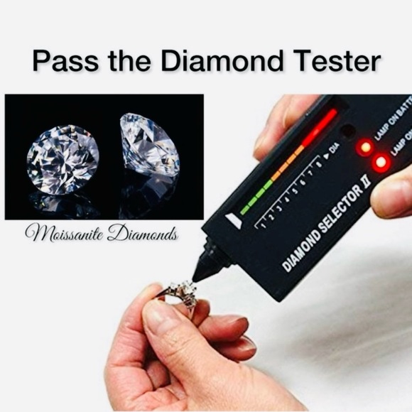 MOISSANITE 3 Carat Round Cyan Blue With Halo - Picture 5 of 8